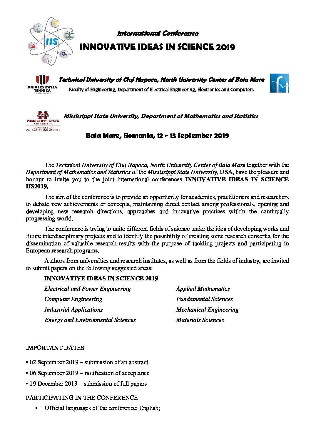 Iis 2019 Call