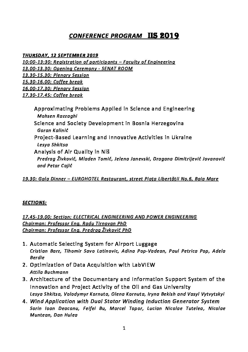 Iis 2019 Program