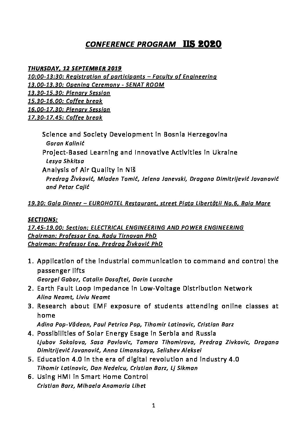 Iis 2020 Program
